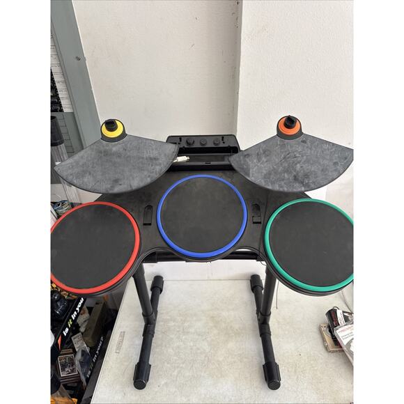 Guitar Hero Nintendo Wii World Tour Bundle - Drum, 2 Guitars No Pedal Untested - Picture 8 of 14